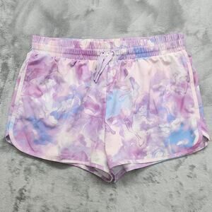 Tek Gear Shorts Womens 20 PLUS Purple Blue‎ Woven Stretch Drawstring Pockets